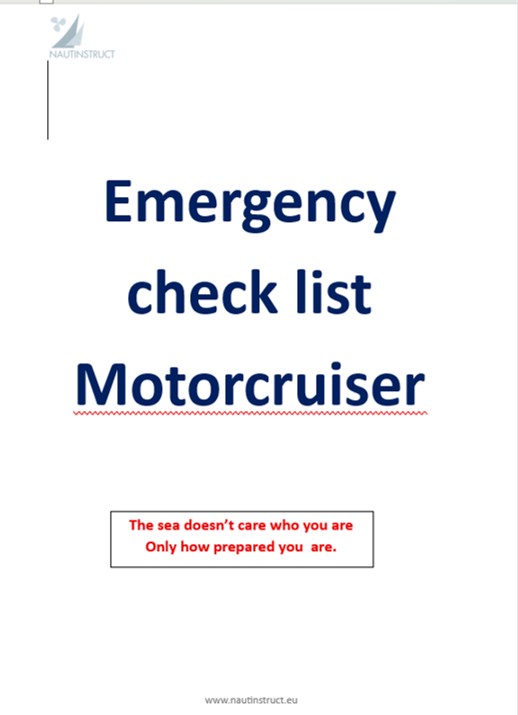 NM0 Emergency check list for motoryacht