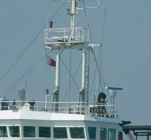 loodvlag op een schip